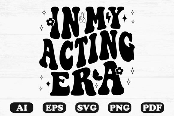 In My Acting Era Retro Wavy Svg T-shirt