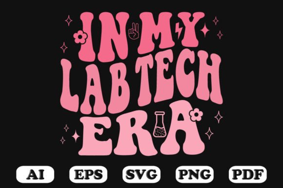 In My Lab Tech Era Retro Wavy Svg