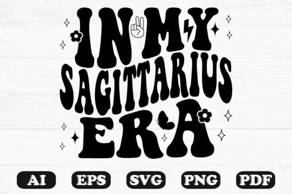 In My Sagittarius Era Retro Wavy Svg